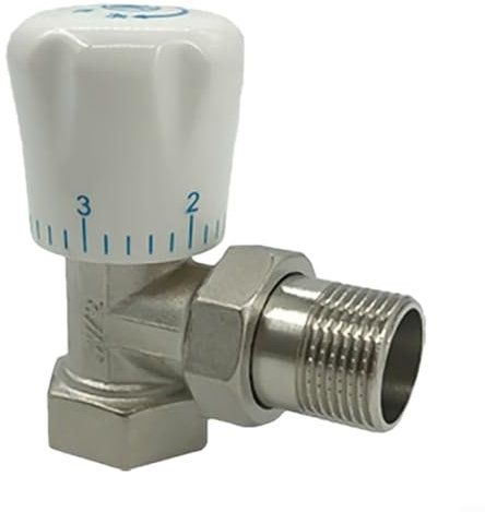 Thermostatic Radiator Valve, radiator valve cap, 15mm x 3/4 Angle Radiator, Central Heating Taps