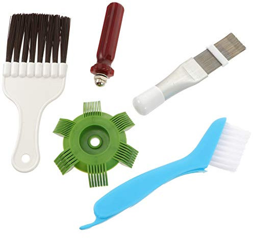 Amosfun 1 Reinigungsbürste für klimaanlage Reinigungsbürste für Kühlschrankspulen Klimaanlage Fin Kamm Metallbürste Kondensatorbürste Flossen Glätteisen Kühlkörper Flosse Bürste