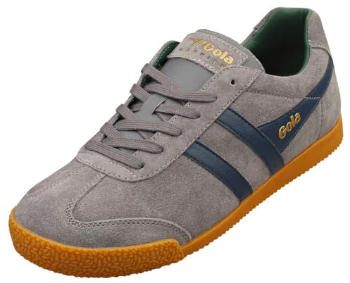 Gola Unisex Harrier Sneaker, Ash/Navy/Evergreen, 46 EU