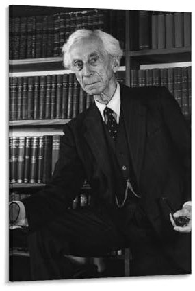PURRCOCO Poster mit britischem Philosoph Bertrand Russell, Poster, Kunstdruck, Wandgemälde, Leinwandposter, moderne Schlafzimmer-Dekoration, 40 x 60 cm