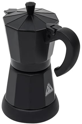 Wulimasun Moka Induction, Cafetera Eléctrica de 300 ml Con 6 Tazas de Espresso, para Capuchino, Café Con Leche y Americano (Negro)