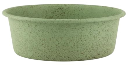Pawpourri Dog Bowls Stainless Steel Anti-Skid Dog Food Bowl & Water Bowl, Speckle Design Pet Feeder for Medium Large Dogs, Durable & Easy Clean Feeding Bowl (Green, 1800 ML)