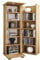 VCM Holz CD DVD Stand Regal | platzsparender CD Schrank mit abschließbarer Holztür für 300 CDs oder 130 DVDs oder 72-Videos | Maße: H. 93 x B. 31 x T. 31 cm | 10 Variable Einlegeböden – Engalo L