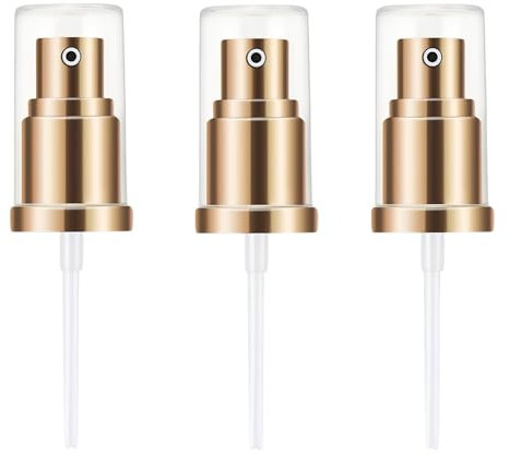 3 PCS Têtes de Pompe de Fond de Teint Dorée, Pompe de Remplacement pour Fond de Teint Liquide, Tête de Pompe de Distribution pour Flacon de Fond de Teint Estee Lauder D.W, Tête de Pompe de Maquillage