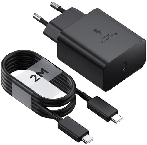 45W Samsung-Schnellladegerät, USB-Typ-C-Anschluss, Samsung Ultra-Schnellladekabel, kompatibel mit Samsung Galaxy S24 ULTRA/S23/S2 Plus/S21 FE 5G/Note 20 ULTRA/A53/A52/A72, Galaxy Tab S8+ (2m)