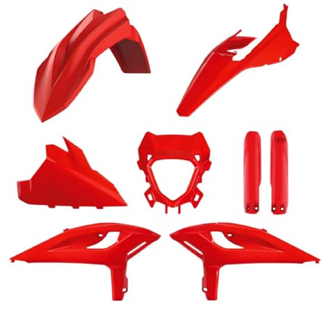 POLISPORT 91601 - Komplettes Plastik Kit für Beta RR X-Pro 2025 mit perfekter Passform, OEM-Qualität und hoher Widerstandsfähigkeit für anspruchsvolles Offroad-Fahren, Rot