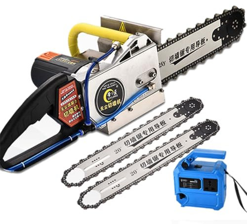 Electric Chainsaw Concrete Cutter,Concrete Chainsaw,Full Copper Motor,Adjustable Speed,Cement Saw for Reinforced Concrete Wall,Cement Wall,Red Brick Wall,Hollow Brick,6500W