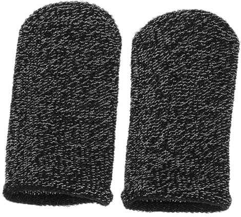 VILLCASE Ergonomische Mobile Gaming Trigger Mit Stabilem Chip Und Elastischem Clip Kompatibel Mit Meisten Smartphones Inklusive Touchscreen-fingerhandschuhe in Schwarz Und Silber Für