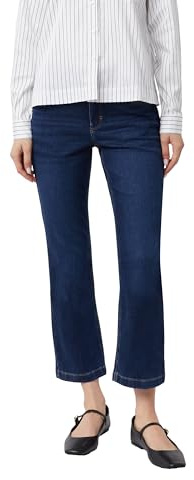 Comma Cropped Jeans mit Flared Leg und Waschung