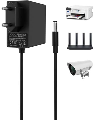 9v 1A Netzteil,RENGOGA AV DC 100V-240V Netzteil Stromadapter,5.5mm x 2.1mm 1000mA Adapter,für Drucker,Scanner