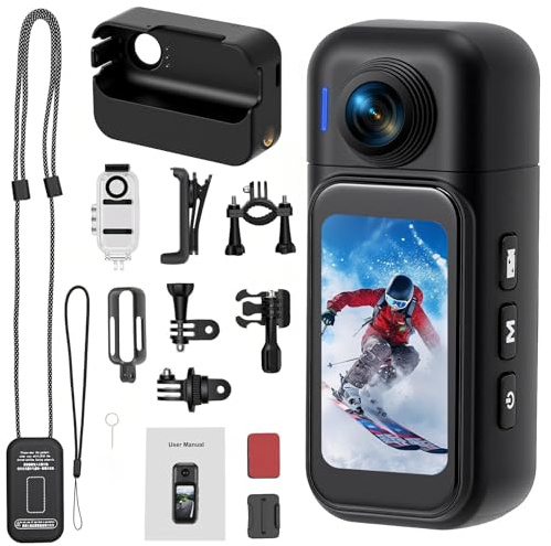 VeftBltrem Action Kamera 4K 360° Motorrad Helm Cam