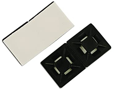 Connect 30344 Natural Cable Tie Self-Adhesive Mounts 22mm 100pc
