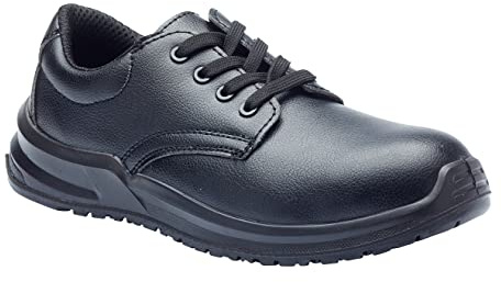 Blackrock Lace-Up Safety Shoes, Mens Womens Steel Toe Cap, Chef, Nursing | Orthopedic, Non-Slip Work Shoes, Work Utility Footwear, Hygiene, Catering, Kitchen Anti-Slip - Size 6.5