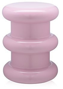 Kartell Pilastro Sgabello, Tecnopolimero termoplastico colorato in Massa, Rosa, 35 x 46 cm