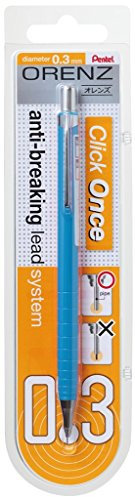 Pentel ORENZ PP503 Druckbleistift mit Anti-Minenbruch-Technologie, 0.3 mm, Härtegrad B, hellblau (1 Stück)
