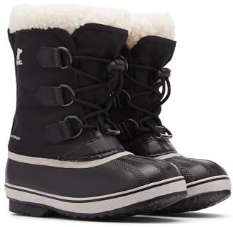 Sorel KIDS YOOT PAC NYLON WATERPROOF Schneestiefel für Unisex Kinder, Schwarz (Black) - Youth, 35 EU