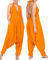 likemary Jumpsuit Damen Sommer – Luftiger Overall mit Neckholder – Einteiler mit Rückenausschnitt & Taschen – Festliches Outfit Damen für Urlaub & Alltag - Orange