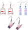 JinYu 3 Paare Lustige Acryl Wasserflasche Anhänger Ohrringe, Niedliche Perlmilch Tee Baumeln Ohrringe, Bunte Glasflasche für Mädchen Frauen Einzigartig