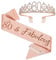 Tiara de corona de 80 cumpleaños de oro rosa y fabulosa faja de 80 cumpleaños para mujer, regalos de 80 cumpleaños para feliz 80 cumpleaños, suministros de regalo para fiesta de 80 cumpleaños