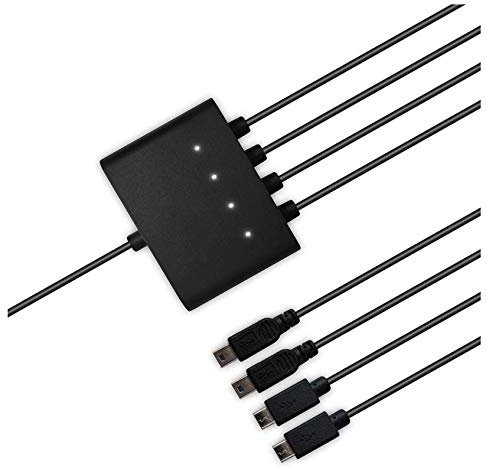 4-IN-1 Charging Cable for PS3, PS4, PS5, PS Move, Xbox One, Switch Pro, Wii U, Adapters Included