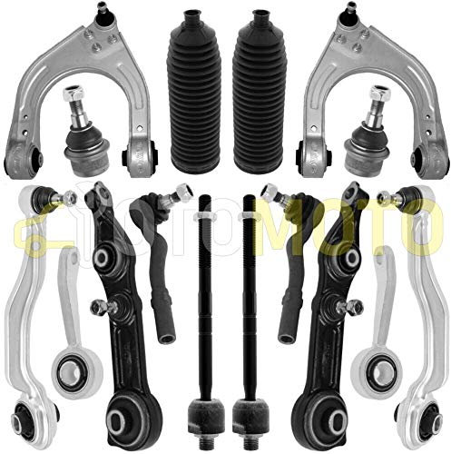 Teilex Germany Querlenker Satz vorne passend für Mercedes-Benz E KLASSE W211, S211, CLS C219 - 16 Teilig, Aluminium, Fahrzeugspezifische Passform, Fahrgestellarm