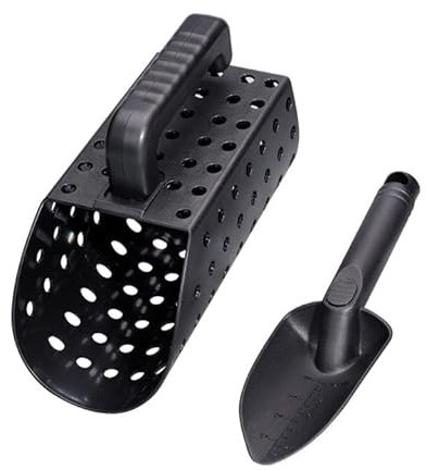 Tiffasha Metal Sand Scoop, Compact Scoop and Shovel Accessories, for Metal Detecting and Treasure Hunting