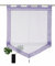 Devola Voile transparent Scheibengardinen mit zweifarbigen Design mit Quaste Fenster Gardinen Panneaux mit Tunnelzug Gardine HxB 140x80cm Violett 1er Pack