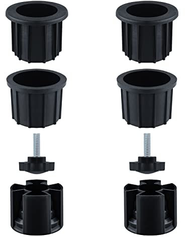 AIEX Patio Umbrella Stand Parts Replacement Kit Including 4pcs Umbrella Base Pipe Sleeves in 2 Diameters 2pcs Oblique Mouth PVC Pipe Sleeves 2pcs Hand Knob Tightening Screws Umbrella Stand Accessories