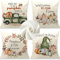 Cirzone Kissenbezug 45 x 45 cm 4er Set, Druck, LKW Kürbis Kurzer Plüsch, Herbst Dekorative Kissen Deko Dekoration für Home Sofa Schlafzimmer