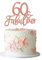 Blumomon 3 Pack 60 & Fabulous Cake Topper Rose Gold Glitter Cheers to Happy 60th Birthday Cake Toppers Sixty and Fabulous Cake Pick Decorations for 60th Wedding Anniversary Birthday Party Supplies