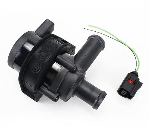 1K0965561J Auxiliary Cooling Water Pump with Plug compatible with A3 A4 TT, VW Bettle CC Eos Golf GTI Jetta Passat Tiguan - 2.0T engine