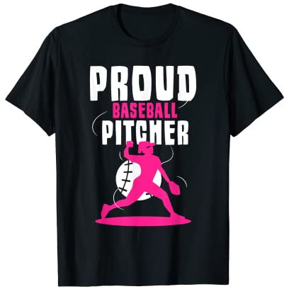 Stolzer Baseball-Pitcher Baseball Hobby Spieler Werfer T-Shirt