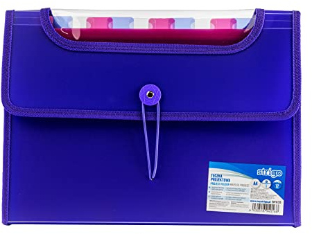 Sammelmappe VFILE STRIGO A4 mit 12 Abstandhaltern lila