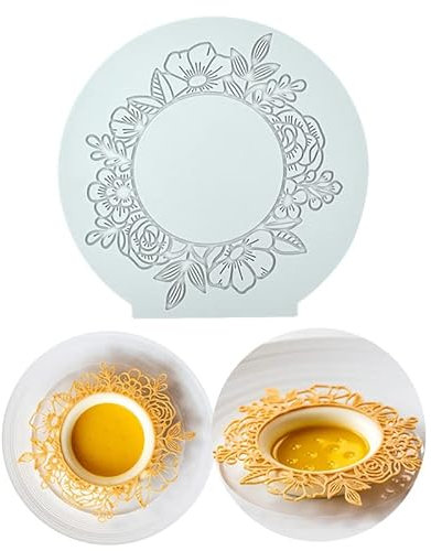 Moule en silicone en forme de Guirlande ronde pour fondant, tapis dentelle creux 3D pour chocolat, bonbons, dentelle pour pâtisserie, sucre, dessert, cupcake, Cuisine moléculaire