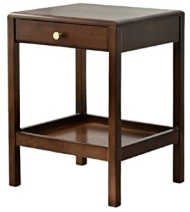 Couchtisch, Wohnzimmer Beistelltisch, Sofatisch, Holzkante Eckschrank Wohnzimmer Sofa Beistellschrank Schlafzimmer Nachttisch Spind Wandregal, Braun Cocktailtisch