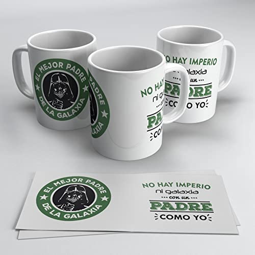 Taza de El mejor padre de la Galaxia – Taza de Desayuno para Regalar el día del Padre – Regalo Original Día del Padre