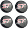 GALGAN 4 Stück Auto ABS Radnabenkappen für Ford ST Fiesta EcoSport Explorer Escort Kuga Focus 1 2 3 mk2 mk3 mk4 mk5 mk7 54mm 60mm Felgenkappen Nabenkappen Zubehör,B-60mm-red