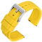 ANNEFIT Bracelets 22mm de Montres Silicone avec Boucle en Acier Inoxydable, Bande de Remplacement Libération Rapide pour Femme Homme (Jaune)