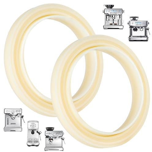 54mm Silicone Steam Ring, 2PCS Grouphead Gasket Replacement Parts, No BPA Silicone Gasket Seal, for Breville Espresso Machine 878/870/860/840/810/500/450/ Sage 500/870/875/880/810/878