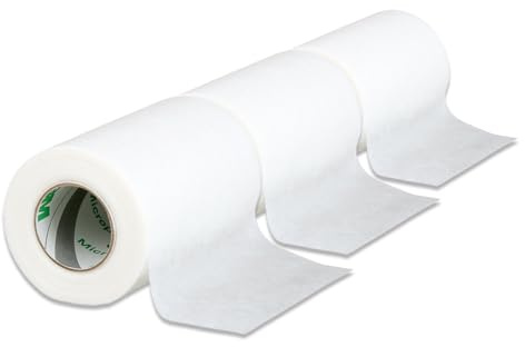 Micropore Vliespflaster Tape Weiß mit Anwendungstipps by P-Beauty für Wimpernverlängerung, Pflaster - Hypoallergen, Atmungsaktiv & Wasserfest - Klebeband für Haut & Lash Extensions (7,6cm 3x)