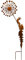 Bornhöft Gartenstecker Pusteblume mit lustiger Raupe aus Edelrost Metall Rost Gartendeko Edelrost rostiger Beetstecker 116cm