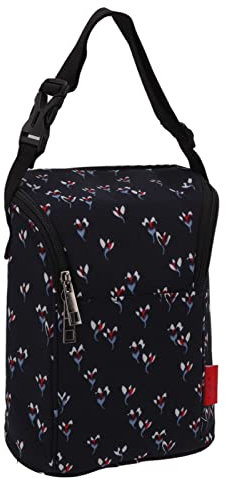 Isolierte Tasche, Kühltasche für Babyflaschen, Große Kapazität, Kühltasche für Muttermilch, Kühltasche für Stillflaschen, für Kindertagesstätte, Reisen, Einkaufen (Schwarz mit