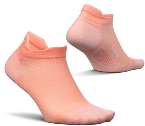Feetures PF Relief Light Cushion No Show Tab Power Peach Small
