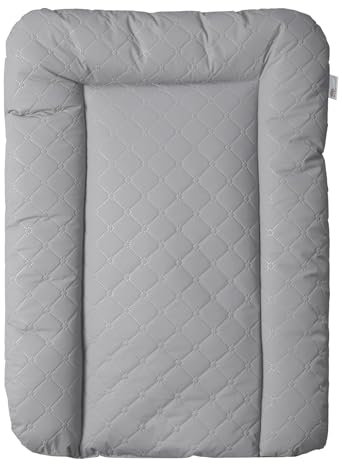 Baby'ness Wasserfest Wickelauflage - 75x85 cm - Hochwertig, Abwischbar, Leicht zu Reinigende - Erweitern Sie Ihren Wickelbereich mit Wickelunterlagen - Gesteppt Grau