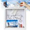 PICKONA Taglia Larga 20cm Viaggio Adventure Box, Scatola della Memoria,Salvadanaio Viaggio con Slot, Scatola di Raccolta di Viaggi,Biglietti di Viaggio, Scatola di Legno per la Raccolta di Foto
