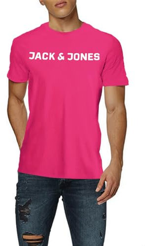JACK & JONES Jjecorp Logo Tee SS Crew Neck Noos T-Shirt, Rose Fuchsia, XL Hommes