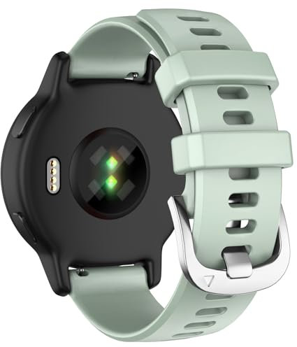 MYSNBKN Armband für Venu 2 Plus/Vivoactive 3/Venu Sq 2/Forerunner 245/Forerunner 645, 20mm Ersatzarmband aus weichem Silikon