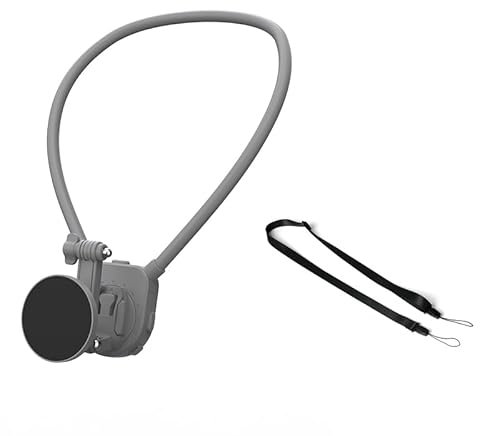 FEICHAO Neckholder Magnetische Handy Silikon Halshalterung für Handy Action Kamera (Grau, für Telefon)