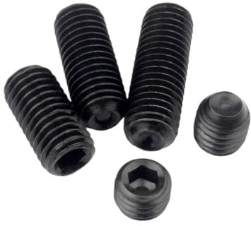 M2 M2,5 M3 M4 M5 M6 M8 M10 M12 Innensechskant-Cup-Point-Stellschraube, schwarzer Kohlenstoffstahl der Güteklasse 12,9, kopflose Madenschraube mit konkavem Ende(Size:M2_8 MM X 50 PCS)