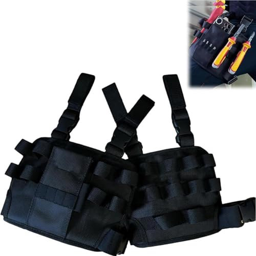 Holster Z Tool Pouch, Dach Pro Holster Z 2.0 Tools, Holster Z 2.0 Tool Pouch, Multifunction Leg Tool Pouch, Tool Pouch with Belt Clip for Men (2 pcs)